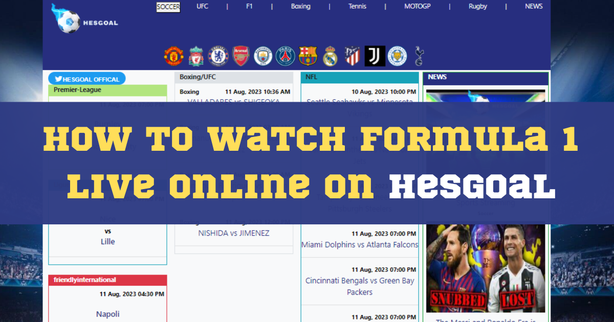 How To Watch Formula 1 Live Online on Hesgoal